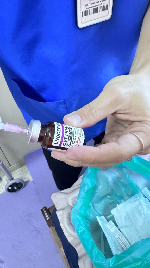 Antibiotic infusion